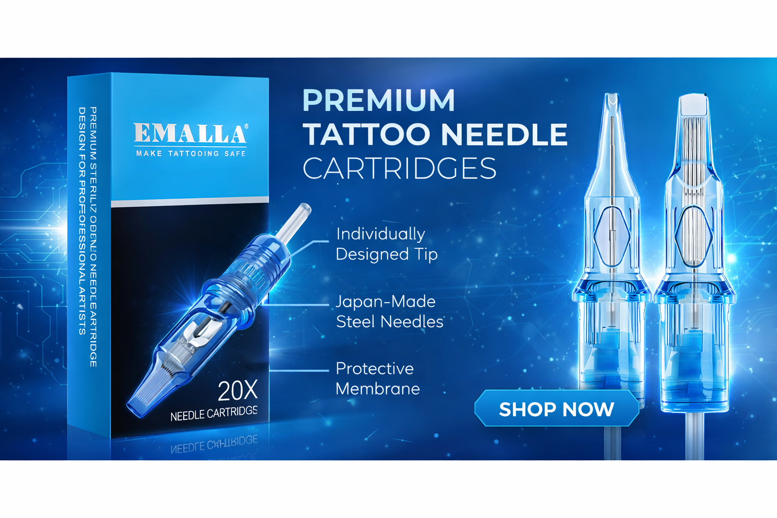 Emalla Cartridges – Präzision, Komfort und Qualität für professionelle Tattoos