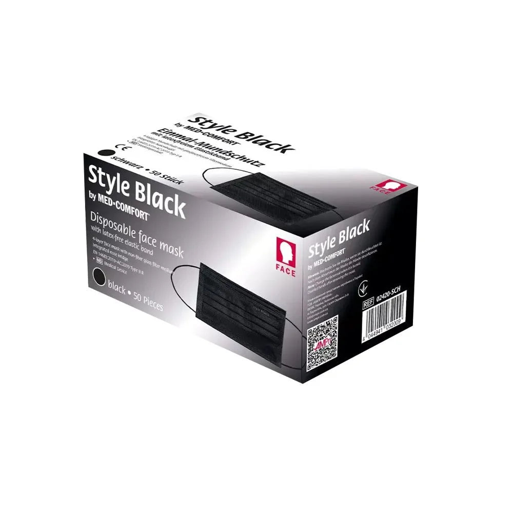 Mundschutz - schwarz 50 Stück