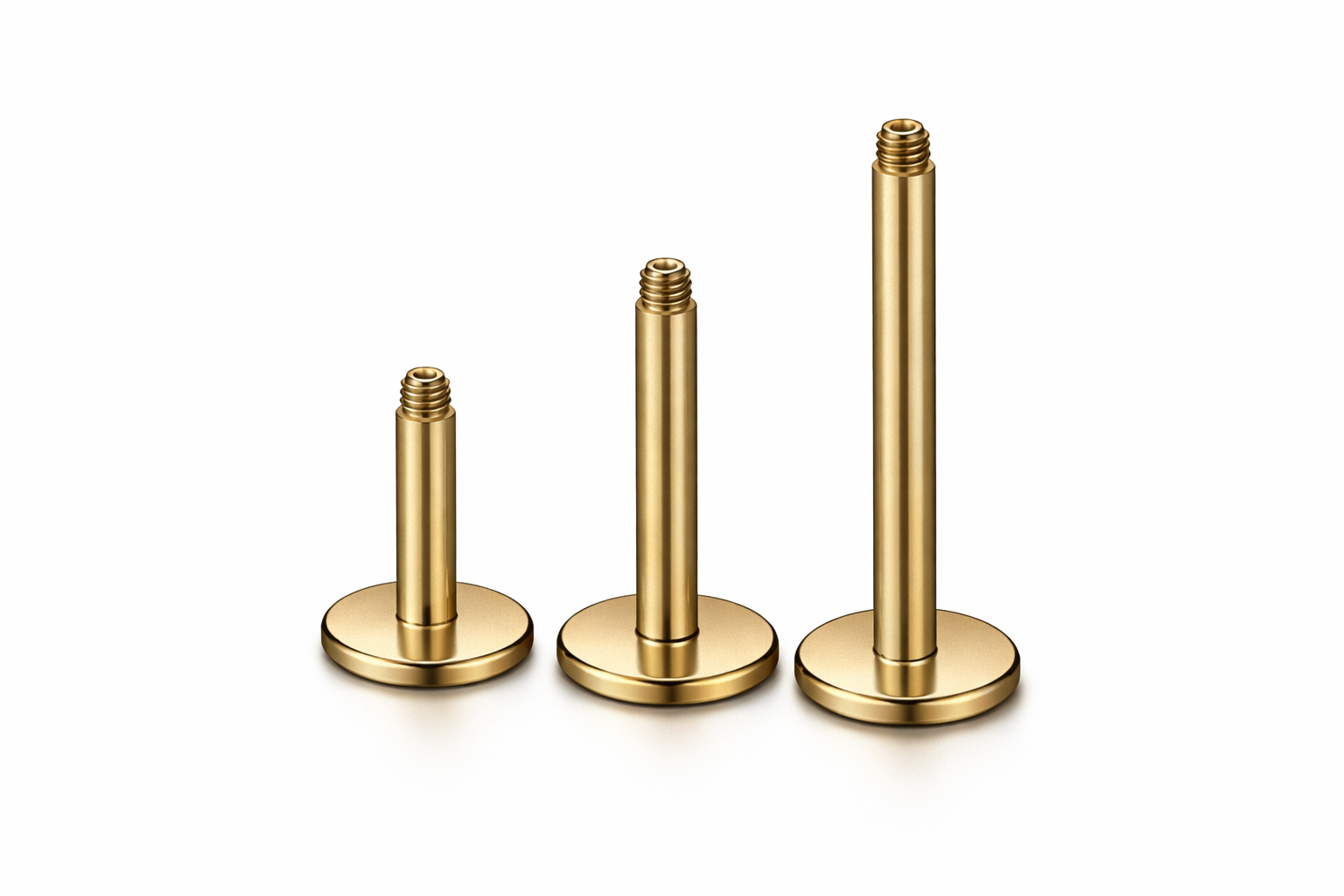 Titan Gold PVD 316 L - Labret ohne Kugel