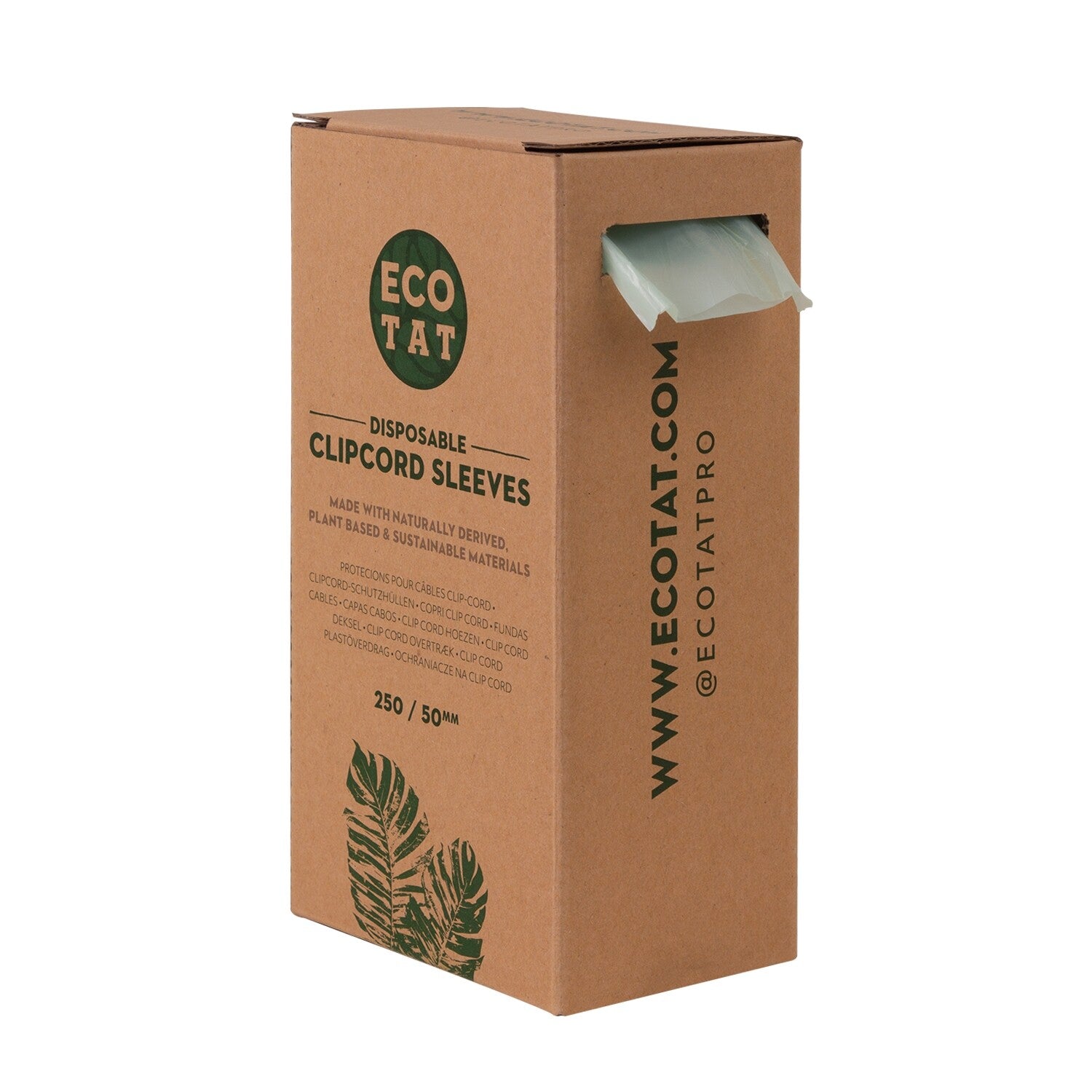 ECOTAT - Schutzhüllen für Clip Cords 50 mm - 250 Stück