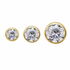 Titan Gold PVD 316 L - Kugeln mit Clear Stein