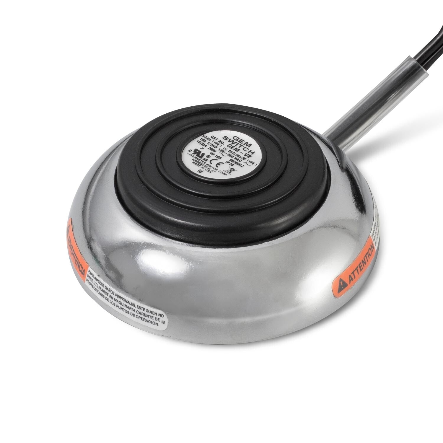 Fußschalter rund - Chrom