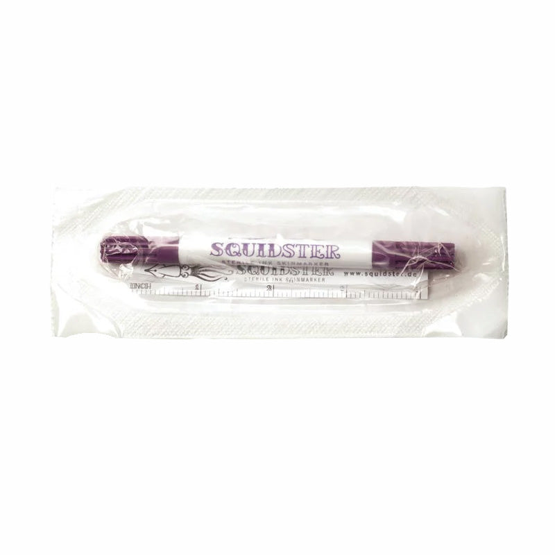 Squidster - steriler Stift - 2 in 1 mit Lineal Farbe: Lila