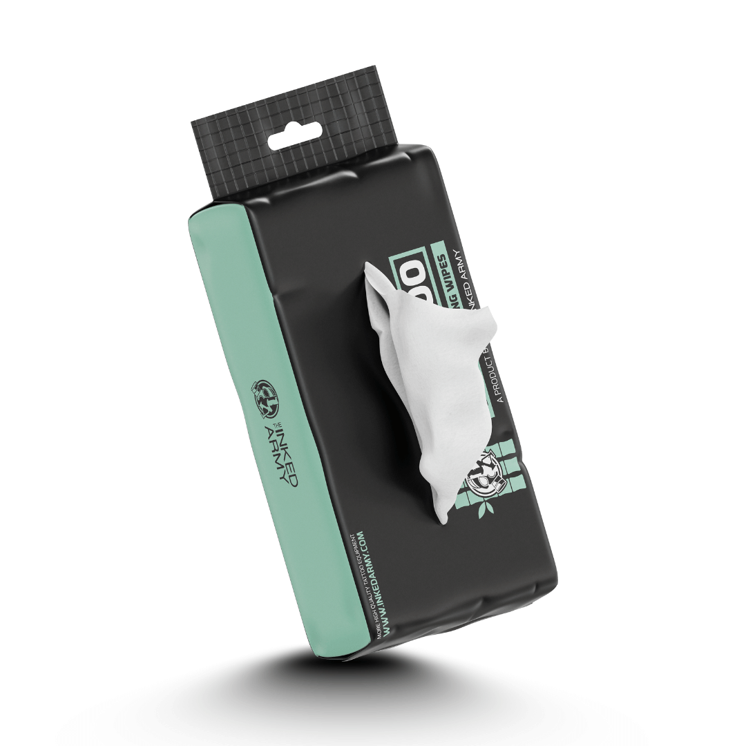 THE INKED ARMY - Bamboo Hygiene Tücher - Kompostierbar und Biologisch abbaubar - 20 x 20 cm - 100 Stück